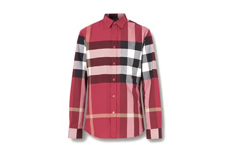 parade red burberry shirt|Burberry Check Stretch Cotton Poplin Shirt Parade .